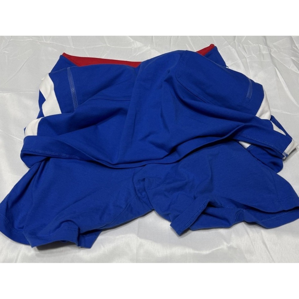 LRL Ralph‎ Lauren Active Womens Skort Skirt Size Medium Blue Stretch zip Pockets - Picture 3 of 7